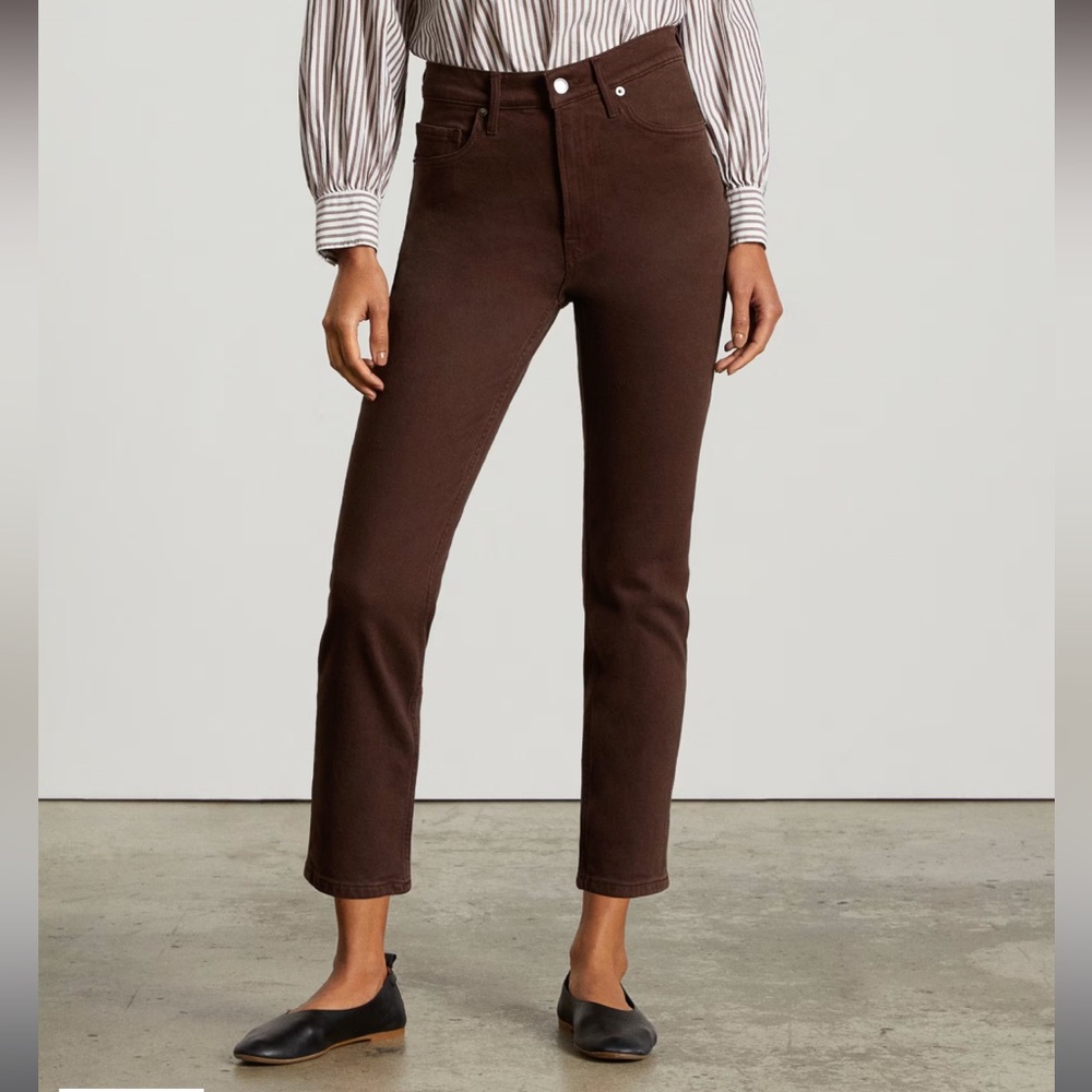 EVERLANE SIZE 30 new NWT The Original Cheeky Jean jeans crop straight brown